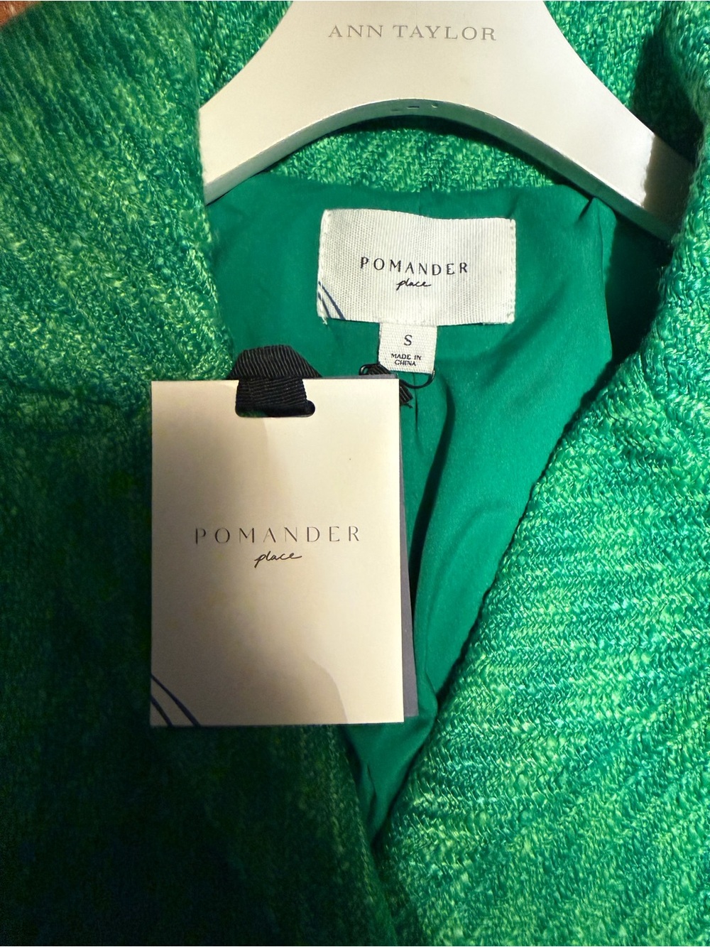 Tuckernuck Pomander Place Emerald Green Tweed Stacie Mini Dress